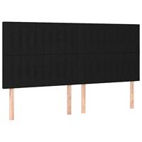 Bedframe zonder matras stof zwart 200x200 cm - thumbnail