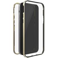 White Diamonds - Hoes van 360 graden glas geschikt voor Apple iPhone 13 Pro I telefoonhoes, transparant, met magnetische sluiting (transparant met gouden frame) - thumbnail