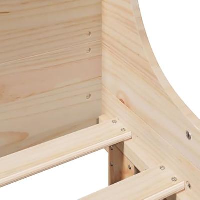 Bedframe zonder matras massief grenenhout 200x200 cm