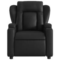 Fauteuil elektrisch verstelbaar kunstleer zwart - thumbnail