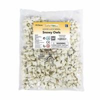 Safari speelfiguren Sneeuwuilen 2 cm BPA vrij wit 192 delig - thumbnail