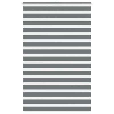 Zebra rolgordijn 145x230 cm stofbreedte 140,9 cm donkergrijs