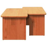 Salontafel 2 pcs Wasbruin 100 x 69 x 35.5 cm Massief grenenhout - thumbnail