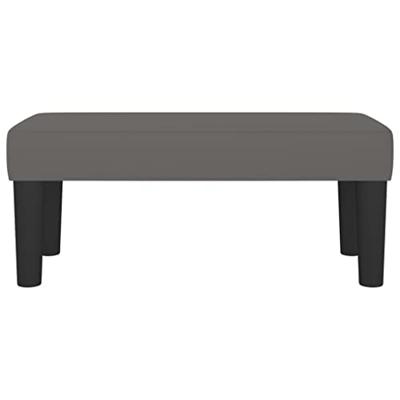 Bankje 70x30x30 cm kunstleer grijs