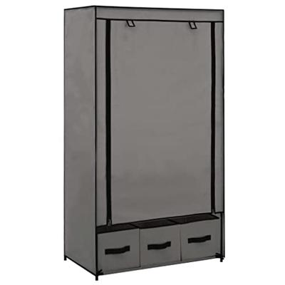 VidaXL Kledingkast 87x49x159 cm stof grijs