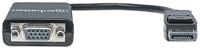 Manhattan 151962 DisplayPort / VGA Adapter [1x DisplayPort stekker - 1x VGA-bus] Zwart UL gecertificeerd 15.00 cm - thumbnail