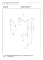 Lucide MILNE - Wandlamp - LED Dimb. - 2x8W 2700K - Zwart - thumbnail