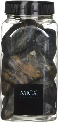Mica Decorations decoratie stenen bruin 650ml Mica Decorations decoratie stenen bruin 650ml