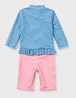 Playshoes zwempak lange mouw Krab Blauw Roze-98-104 - thumbnail