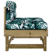 Middenbank met kussens geïmpregneerd grenenhout - thumbnail