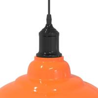 Hanglamp in hoogte verstelbaar E27 31cm metaal glanzend oranje - thumbnail