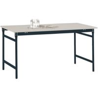 Manuflex BB3031.7016 Bijzettafel basis stationair met melamine tafelblad in antraciet RAL 7016, bxdxh: 1250 x 600 x 780 mm Antraciet - thumbnail
