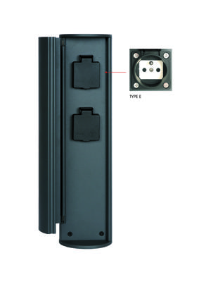 Lucide POWERPOINT - Buitenstopcontact zuil - Stopcontacten met penaarde - Type E - FR, BE, POL, SVK & CZE norm - Ø 10 cm - IP44 ? Antraciet Lucide POWERPOINT - Buitenstopcontact zuil - Stopcontacten met penaarde - Type E - FR, BE, POL, SVK & CZE norm - Ø 10 cm - IP44 ? Antraciet