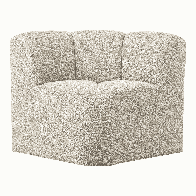 Woood Mojo eetkamerbank hoekelement bouclé Beige Melange