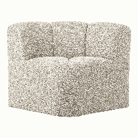 Woood Mojo eetkamerbank hoekelement bouclé Beige Melange - thumbnail