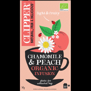 Clipper Chamomile & Peach Organic Infusion 20 Zakjes 30 g bij Jumbo