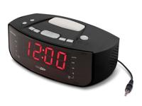 Wekkerradio met Wake Up Light en FM Radio - Netstroom - Digitale Wekker met USB Oplader - Zwart (HCG101) - thumbnail