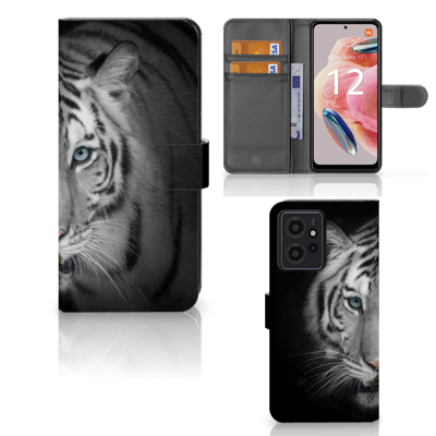 Xiaomi Redmi Note 12 4G | Telefoonhoesje | Met pasjeshouder | Tijger