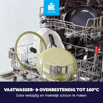 Enjoy wok Olijfgroen 28 cm - thumbnail