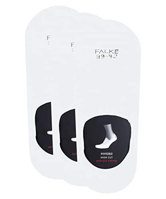 FALKE 3-paar Step High - heren footies met anti slip - Kousenvoetjes die niet afzakken - Sokken voor in loafers katoen - 42 - Wit - Onderbroek - -