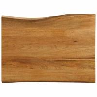 Tafelblad met natuurlijke rand 80x60x2,5 cm massief mangohout - thumbnail