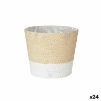 Grondlegger Ibergarden Wit Touw Plastic 19,5 x 17,5 x 19,5 cm 19,5 x 16,5 x 19,5 cm (24 Stuks) - thumbnail