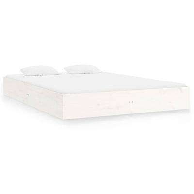 Bedframe massief hout wit 120x200 cm - thumbnail