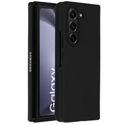 Accezz Liquid Silicone Backcover Samsung Galaxy Z Fold 5 Telefoonhoesje Zwart