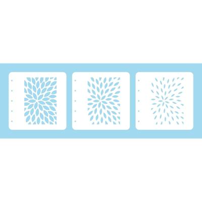 Nellie's Choice • layered combi stencil set sunburst 3stuks