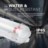 LED TL armatuur 120cm dubbel - T8 (G13) - 36 Watt 6300 lumen (175lm/W) - 6000K daglicht wit (860) - Koppelbaar - Flikkervrij - IP65 waterdicht - LED TL Lamp - thumbnail