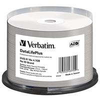 Verbatim DVD-R 4.7 GB - 16x brandsnelheid, DataLifePlus, bedrukbaar, 50 Pack Spindle - thumbnail