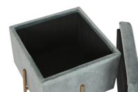 Voetensteun DKD Home Decor Metaal Turkoois Polyester (45 x 45 x 45 cm) - thumbnail