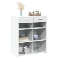 Dressoir 80x42,5x93 cm bewerkt hout wit - thumbnail