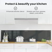 VidaXL Keuken spatscherm 2 pcs donkergrijs 90 x 40 cm gehard glas - thumbnail