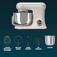 Princess Foodprocessor 1200 W Crème-wit, RVS - thumbnail