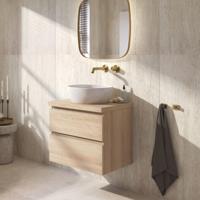 Ben Tendenza voorgemonteerd badmeubel incl. afdekblad 61x46x63,8cm urban oak - thumbnail