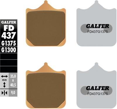 GALFER remblokken "fd437" brake pad fd437 g1375 sint.metal str.&sp.