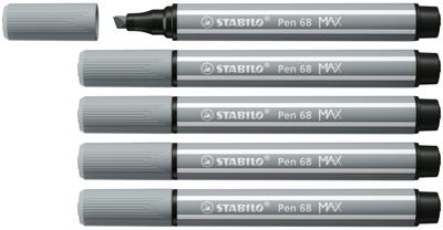 Viltstift stabilo pen 68/95 max middel koudgrijs | 5 stuks