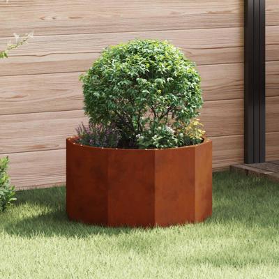 VidaXL Plantenbak roestig 60 x 60 x 35 cm cortenstaal VidaXL Plantenbak roestig 60 x 60 x 35 cm cortenstaal