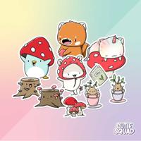 CutieSquad Stickerset - Mushroom Forest - thumbnail