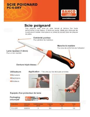 Bahco Schrobzaag 160mm 8T - PC-6-DRY