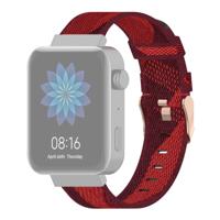 18mm Stripe Weave Nylon Polsband horlogeband voor Xiaomi Mi Watch Garmin Vivomove 3s / Vivoactive 4s (Rood) - thumbnail
