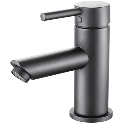 Wastafelmengkraan Opbouw Rond Gunmetal Grijs met PVD Coating