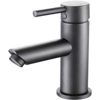 Wastafelmengkraan Opbouw Rond Gunmetal Grijs met PVD Coating - thumbnail