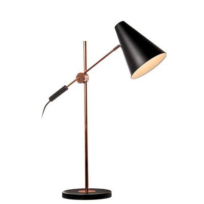 Artdelight Strakke bureaulampObscur zwart met roodkoper - TL OBSCUR ZW