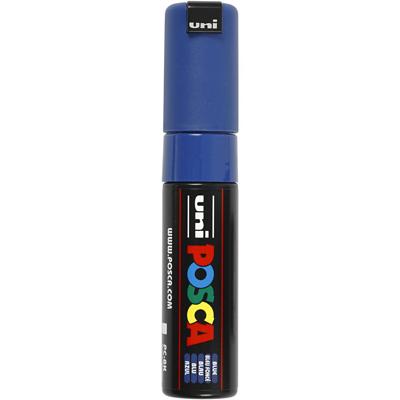 Uni-Posca Posca marker, afm pc-8k, lijndikte 8 mm, breed, blauw, 1 stuk
