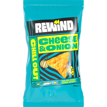Rewind Cheese & Onion Thin and Crispy Corn Chips 160 g bij Jumbo