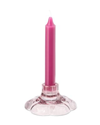 HEMA Kandelaar 9.7x5cm glas roze bloem (roze)