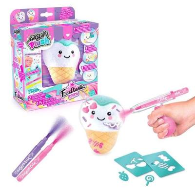 Canal Toys - Airbrush Pluche - Mini Food'tastic pluche speelgoed om te versieren met geurende stiften en sjablonen - AIR 071