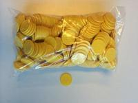 Consumptiemunten geel met ster 500 stuks - thumbnail